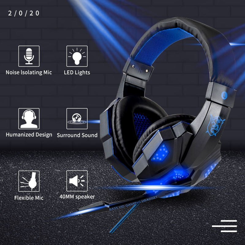Led Light Wired Gaming Headset Pro
