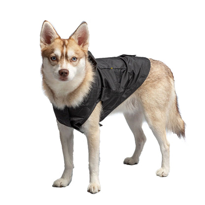 US Army Packable Dog Raincoat Black