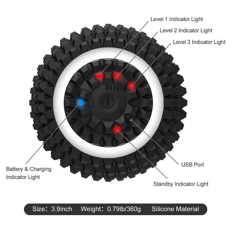 4-Speed Vibrating Massage Ball for Muscle Recovery