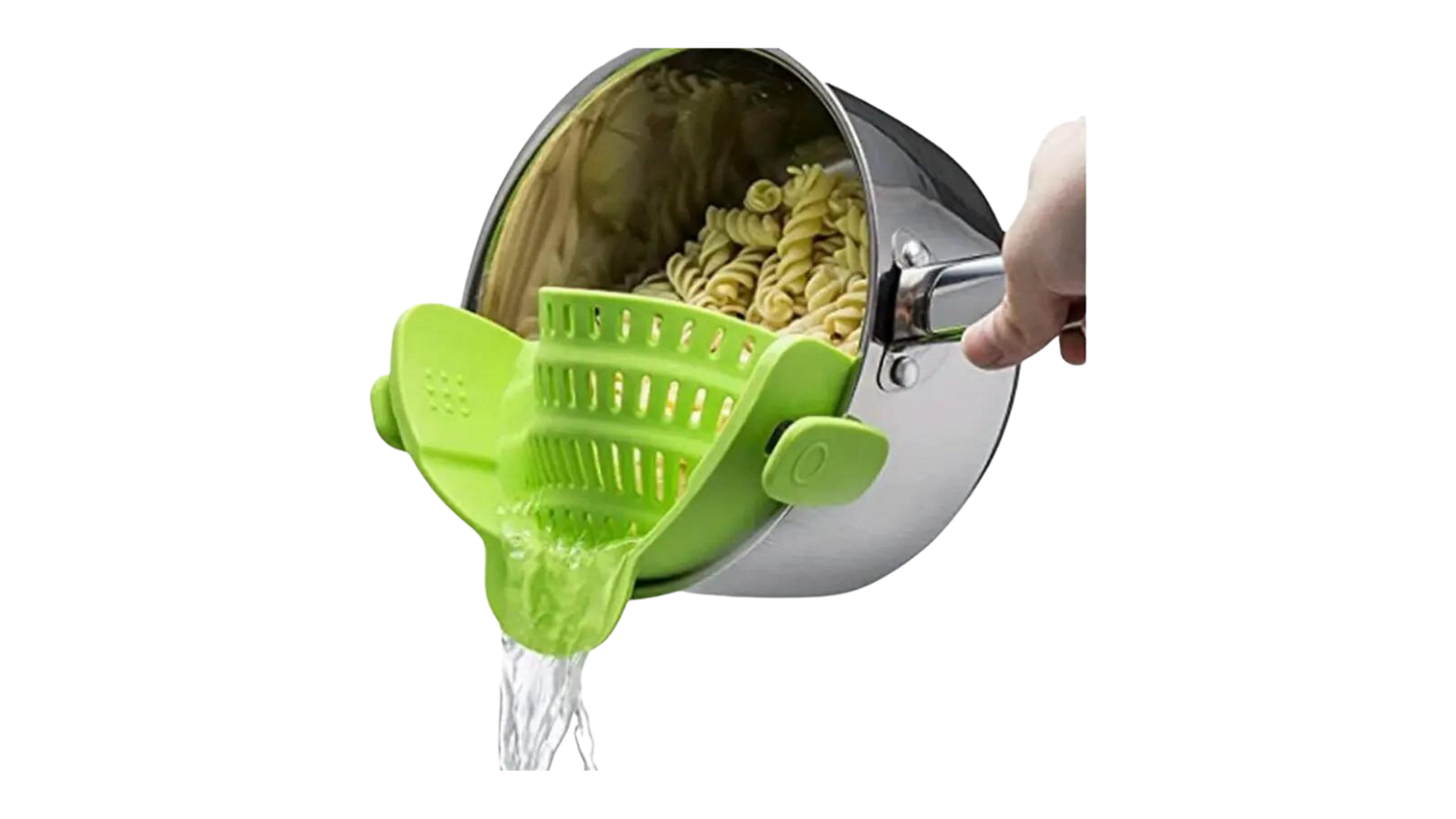 Adjustable Silicone Pot Strainer With Clips