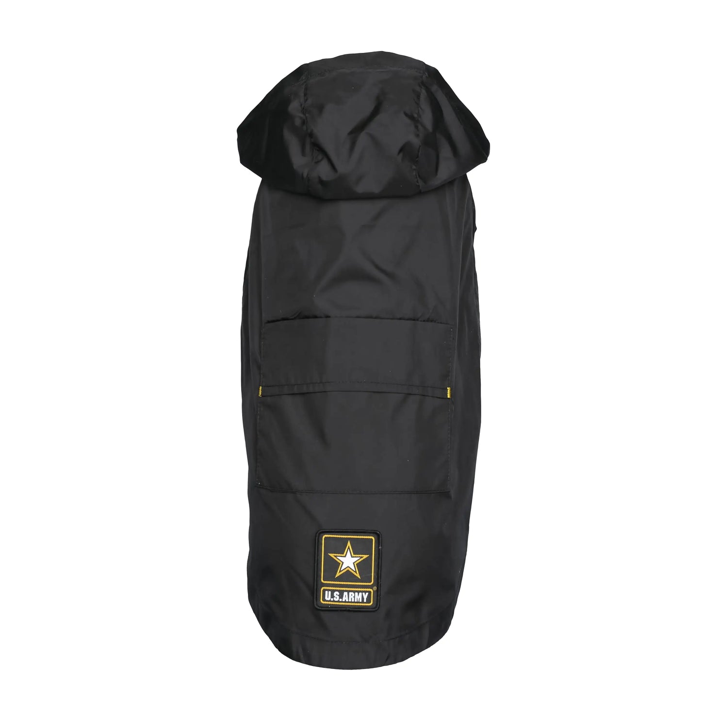 US Army Packable Dog Raincoat Black