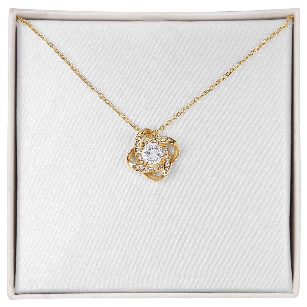 Love Knot Cubic Zirconia Necklace