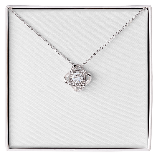 Love Knot Cubic Zirconia Necklace
