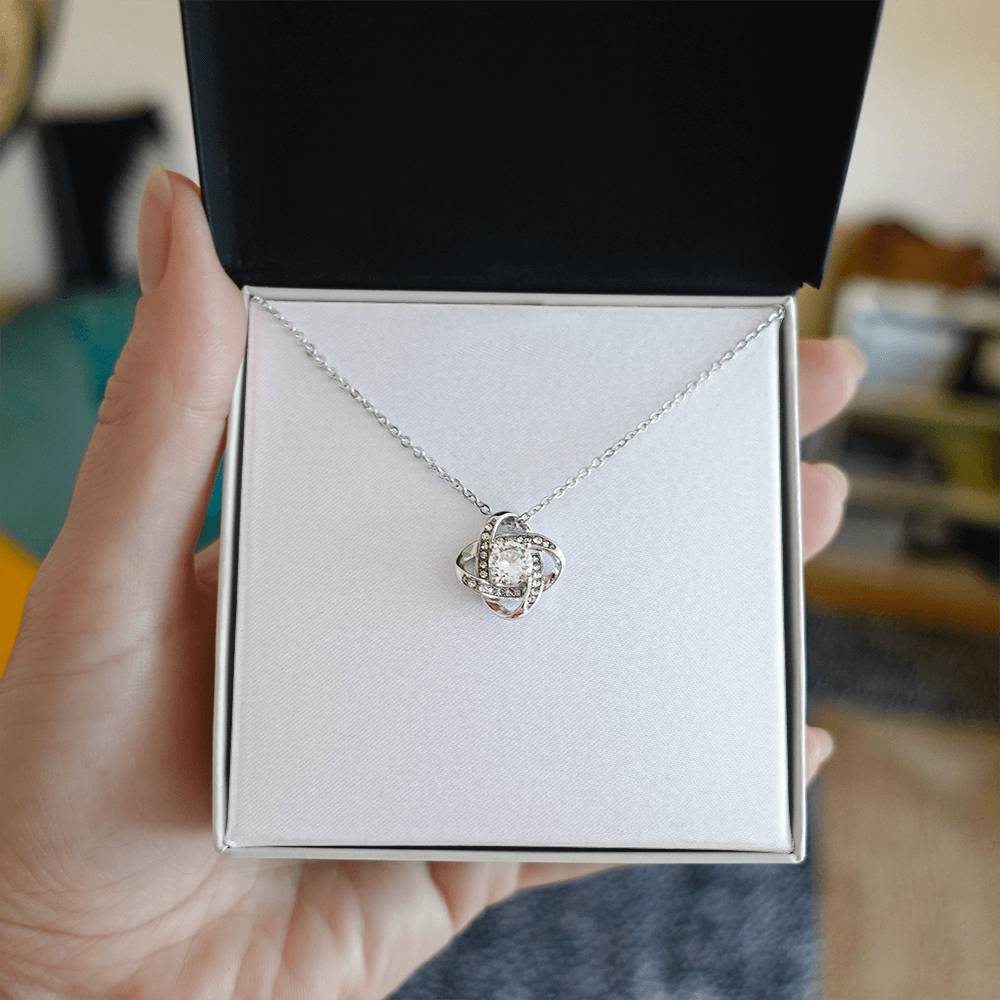 Love Knot Cubic Zirconia Necklace