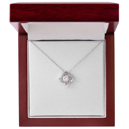 Love Knot Cubic Zirconia Necklace