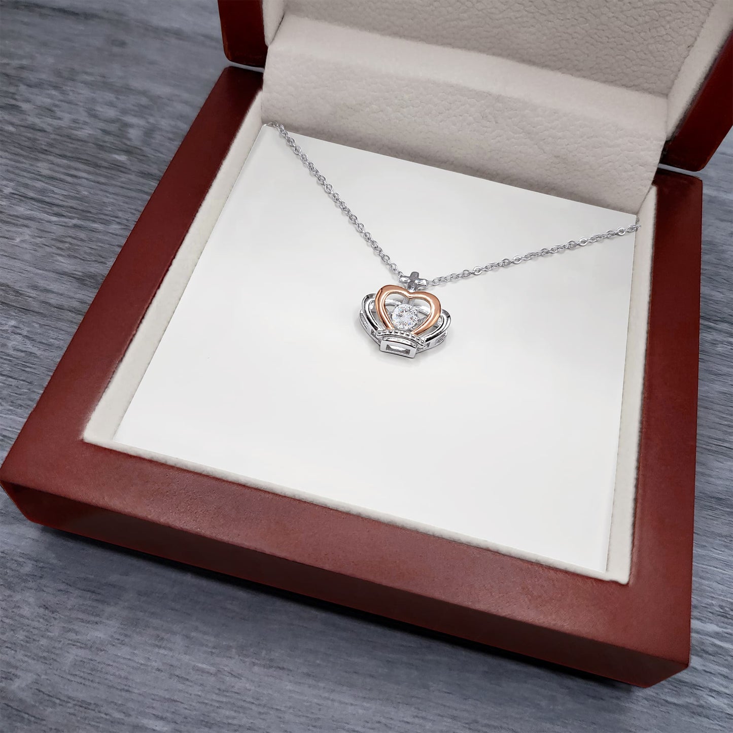 Regal Crown Pendant Necklace Gift