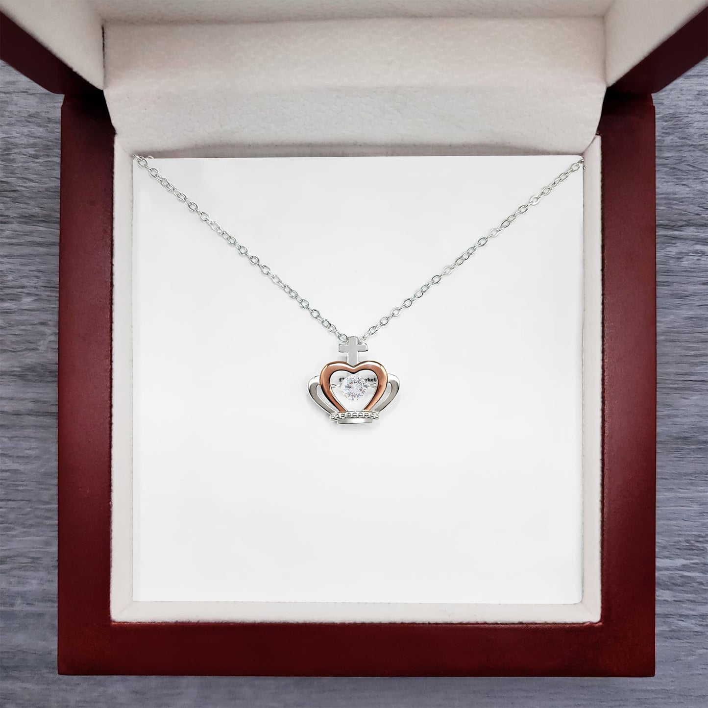 Regal Crown Pendant Necklace Gift
