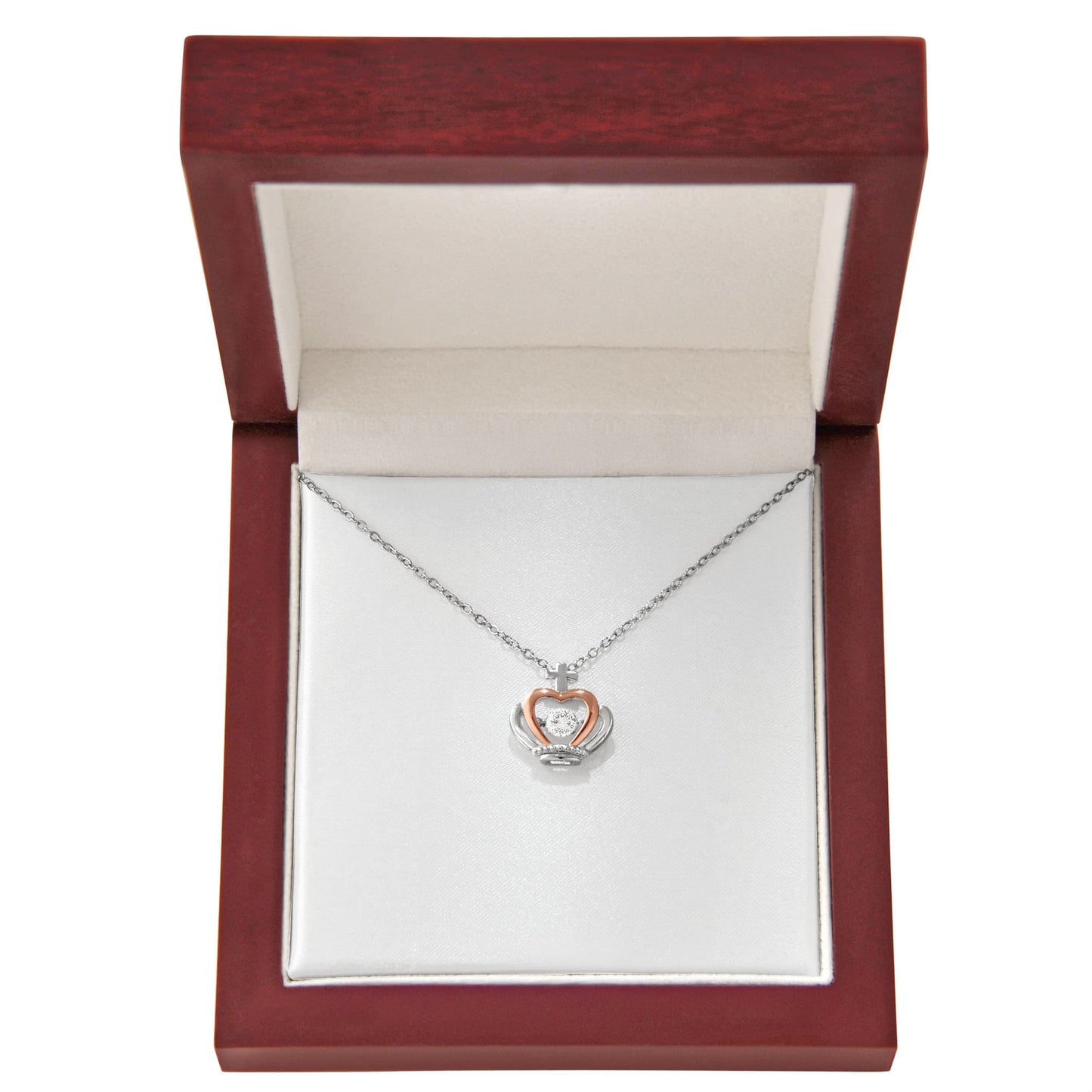 Regal Crown Pendant Necklace Gift