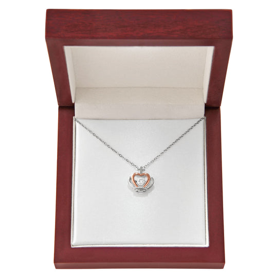 Regal Crown Pendant Necklace Gift