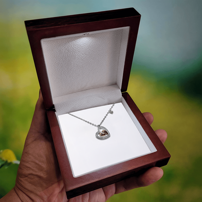 Baby Feet Heart Necklace Gift