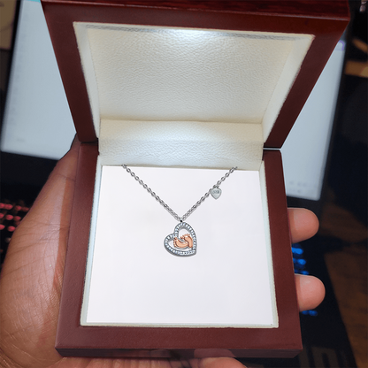 Baby Feet Heart Necklace Gift