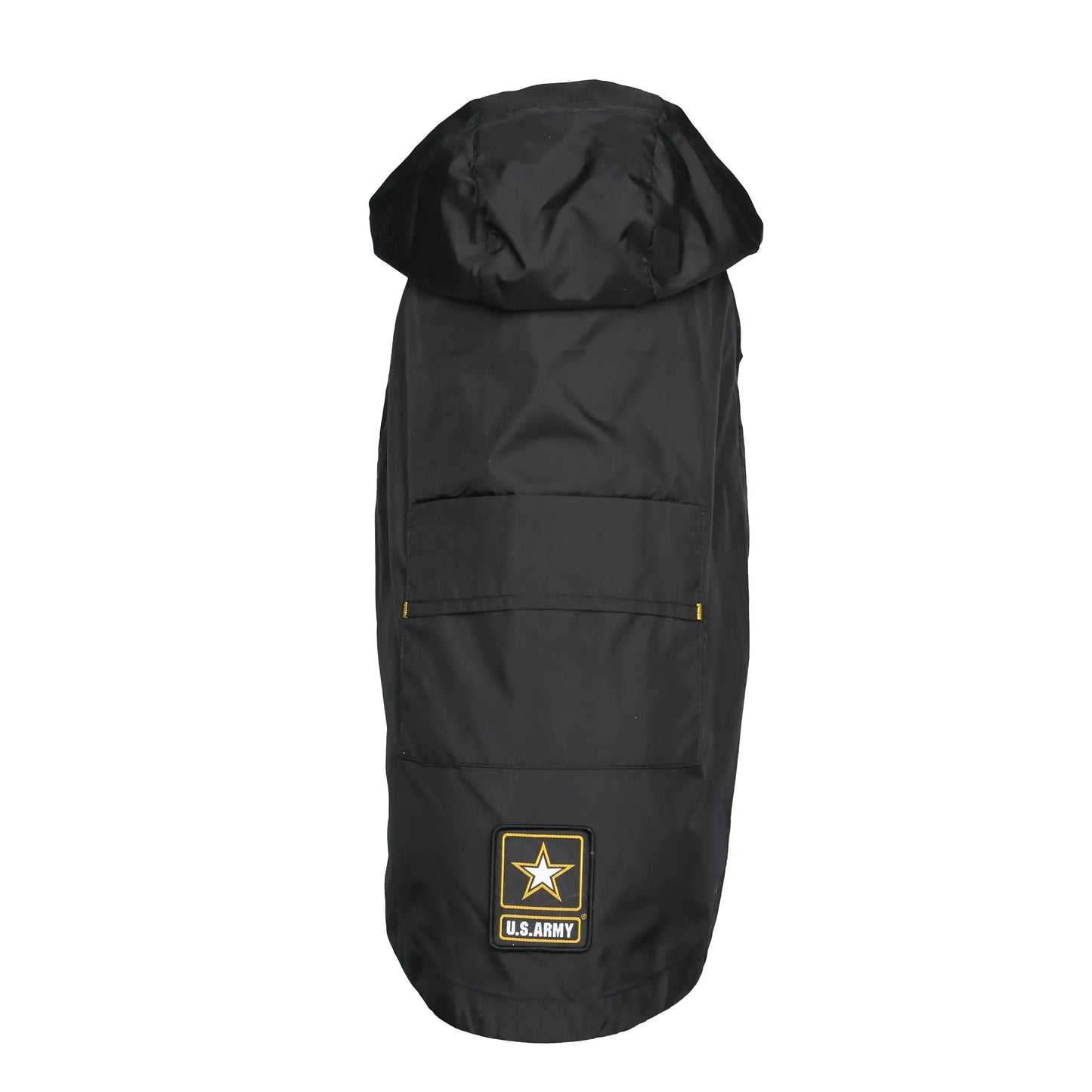 US Army Packable Dog Raincoat Black