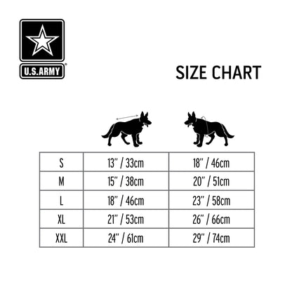 US Army Packable Dog Raincoat Black