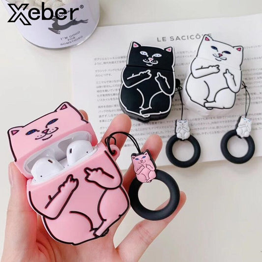 Cute Cartoon Cat Airpods