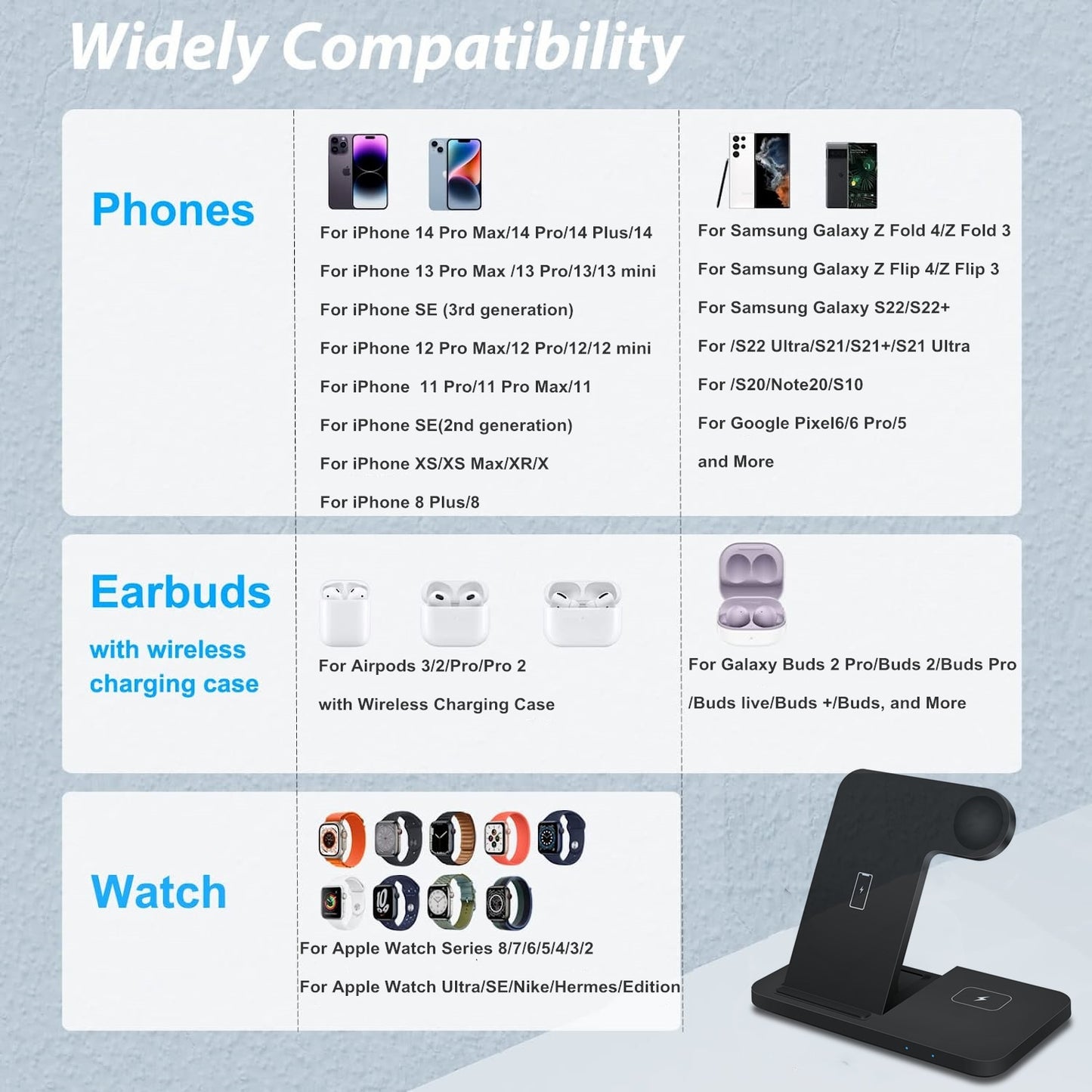 3-in-1 Wireless Charger Dock